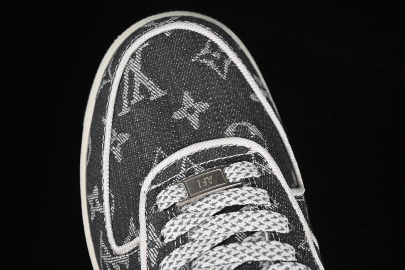 Nike Air Force 1'07 Low LV Collaboration Black Denim Casual Sneakers - SC9207-530