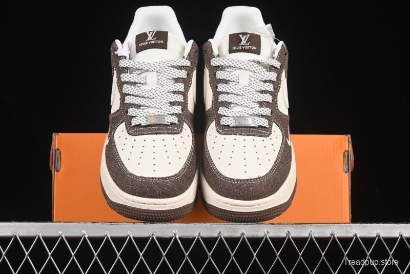 Nike Air Force 1 '07 Low LV Collaboration Beige Grid Casual Sneakers - XS1958-552