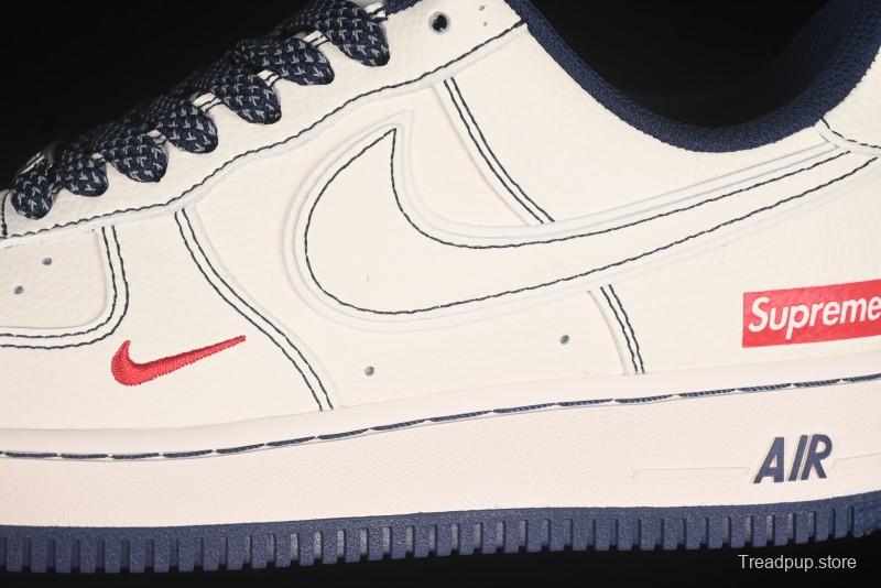 Nike Air Force 1 '07 Low Supreme Collaboration Casual Sneakers with Full-Length Air Cushion - HH7518-074
