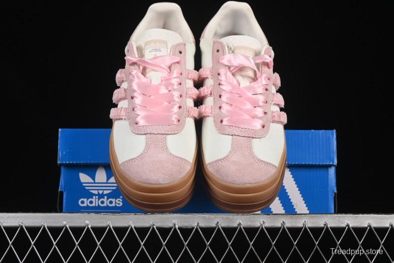 Adidas Originals Gazelle Bold JR8374 Collaboration Low-Top Sneakers with Thick Sole for Slip Resistance and Durability - JR8374