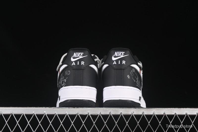 Nike Air Force 1'07 Low Denim Casual Sneakers with Full-Length Air Cushion - ZH0316-071