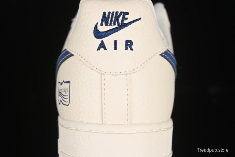Nike Air Force 1'07 Low Balenciaga Collaboration Blue Woven Label Low-Top Casual Sneakers - DF0188-062
