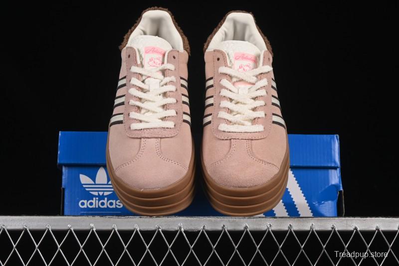 Adidas Originals Gazelle Bold JR4244 Collaboration Low-Top Platform Sneakers with Slip-Resistant Durable Sole