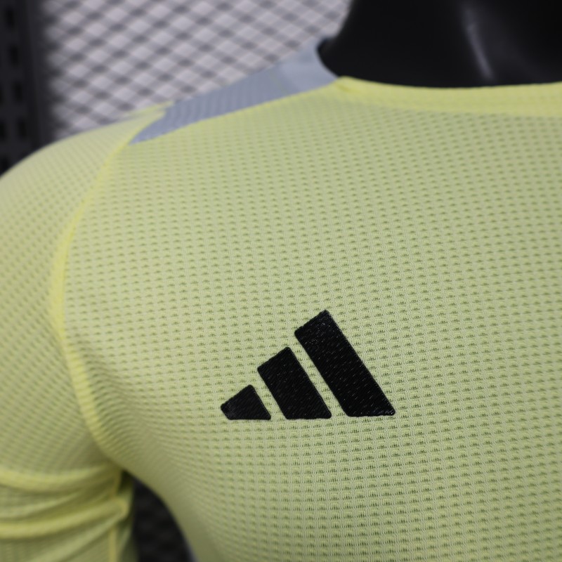 Player Version 2025 Algeria Light Yellow with Adidas Design Jersey