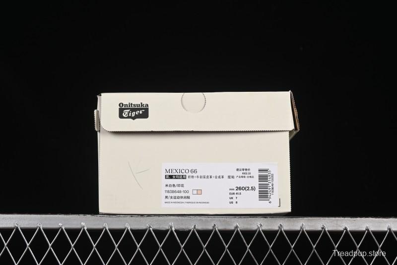 Onitsuka Tiger Mexico 66 Low-Top Leather Sneakers - 1183B648-100