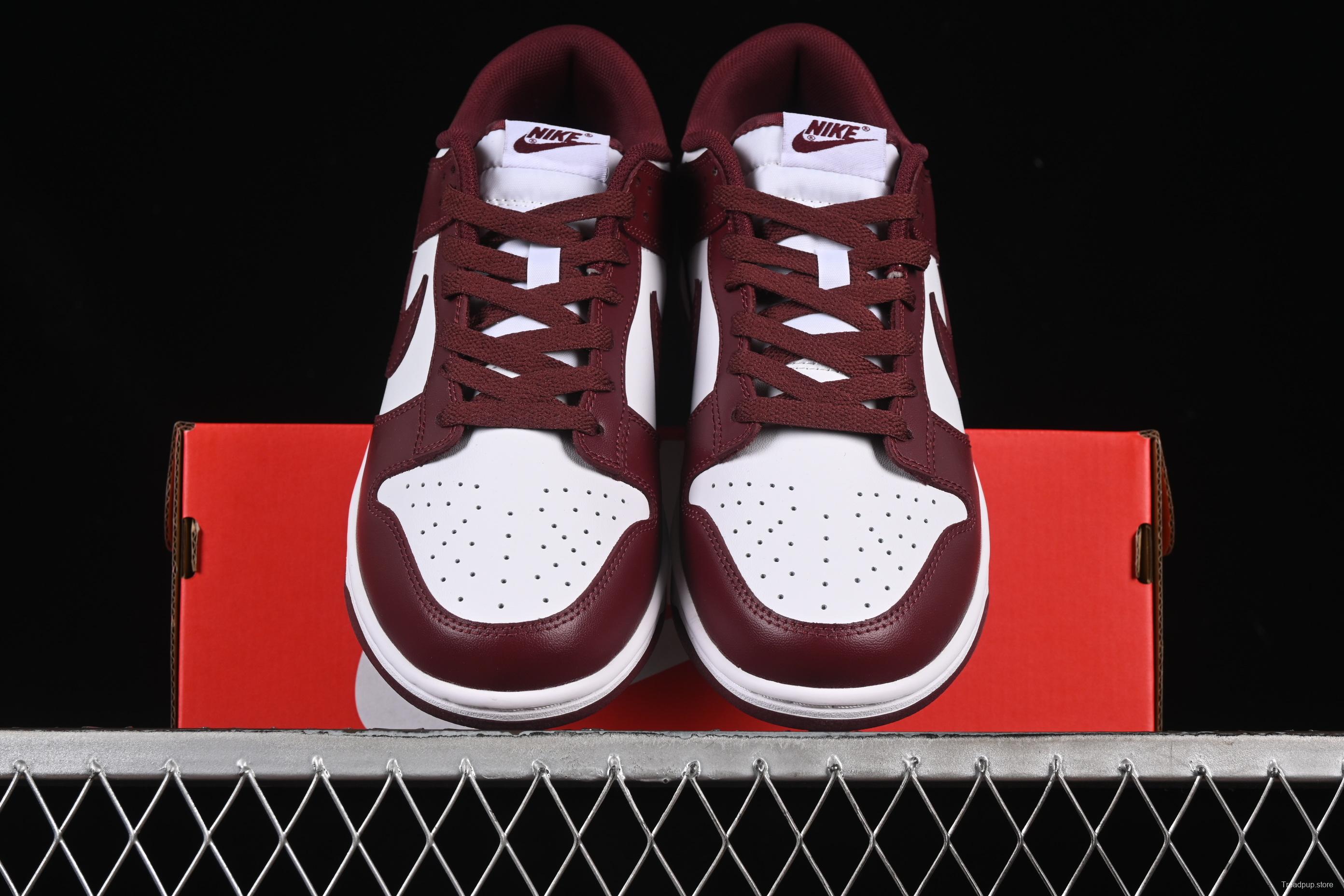 Nike SB Dunk Low Bordeaux Red Low-Top Casual Skate Shoes - DV0833-115
