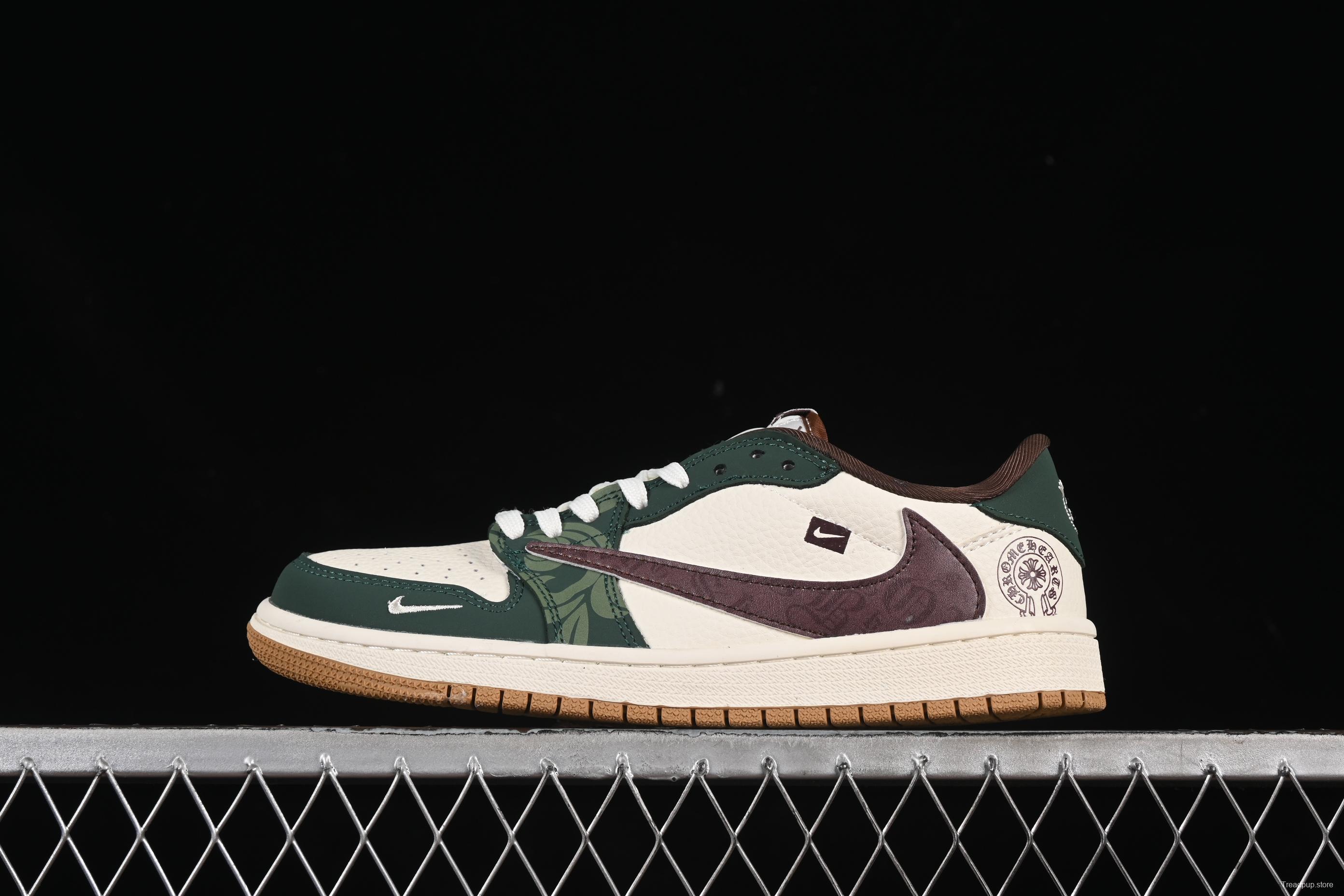 Nike Travis Scott x Fragment Design x Air Jordan 1 Low OG SP AJ1 Collaboration Sneakers - XS2024-044