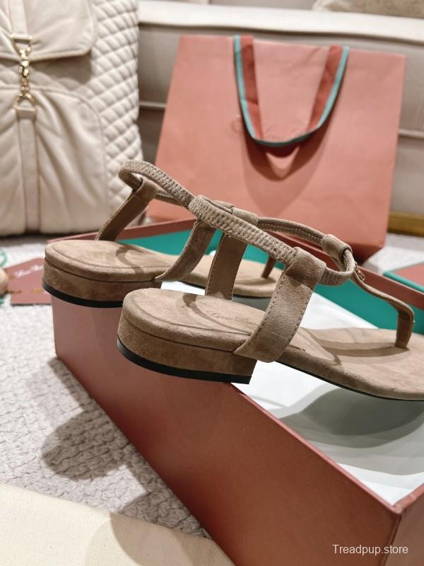 2025 Women LP Beige Suede Sandals LY00360