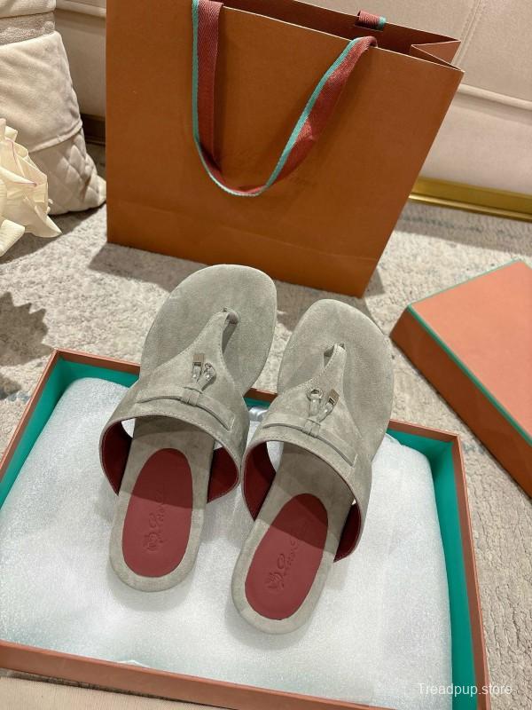 2025 Slippers LP Beige Suede Slippers LY00350
