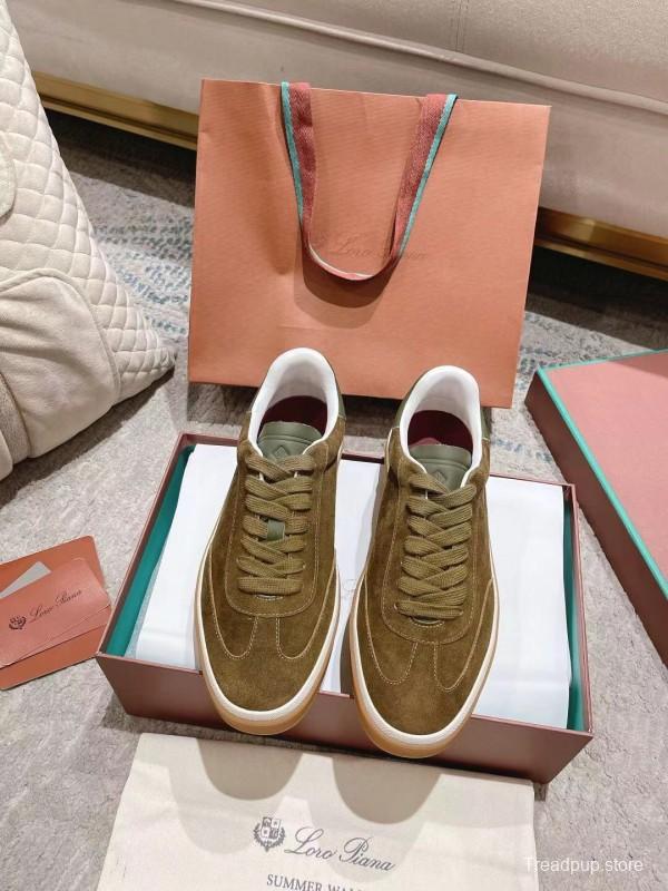 2025 Unisex Le Parmentier Olive Green Suede Leather Sneakers High Version LY00320(F)/LY00330(M)