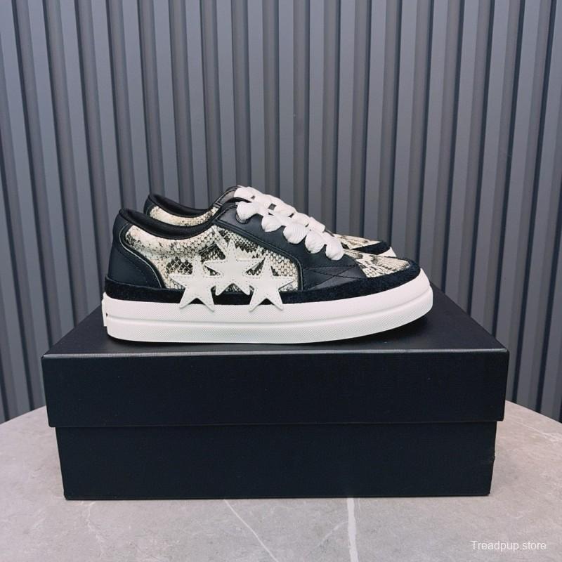 2024 Unisex Amiri Black White Leather Sneaker MJ00300