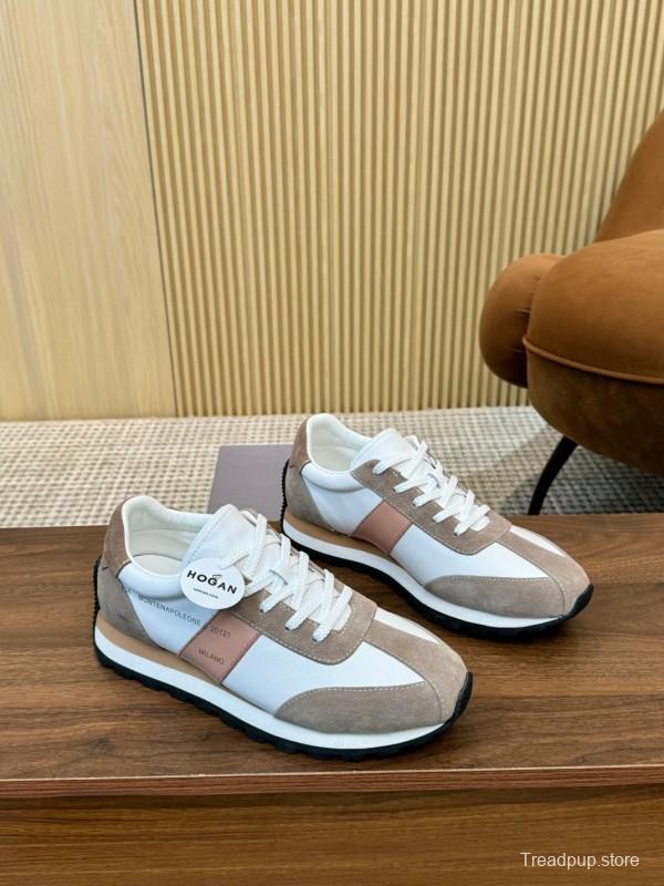 2025 Unisex TOM FORD White Brown Suede Leather Sneakers LY00360(F)/LY00370(M)