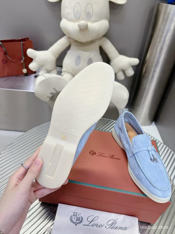 2024 Unisex Le Parmentier light blue suede Loafers MJ00270