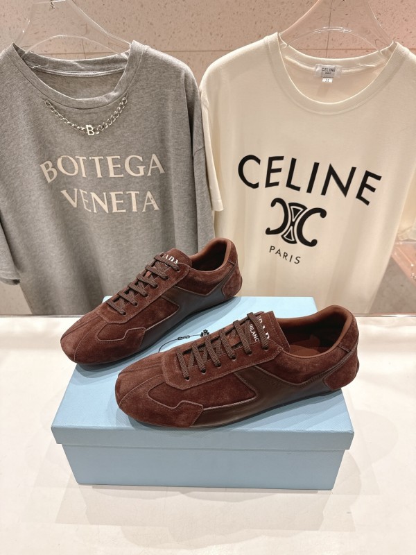 2025 Unisex Prada Brown Suede Casual Shoes