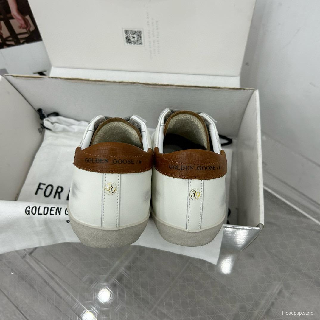 2025 Women GGDB White Silver Leather Sneakers