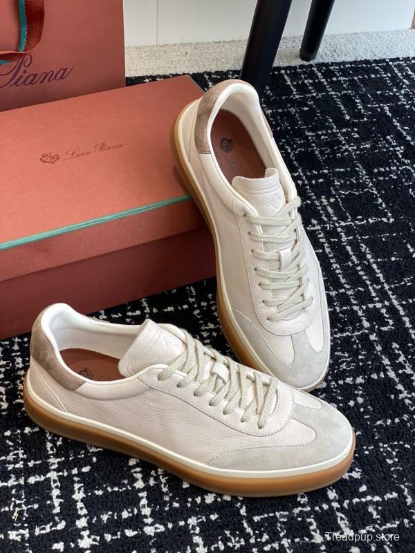 2024 Unisex LP White Beige Leather Suede Plimsolls MJ00320