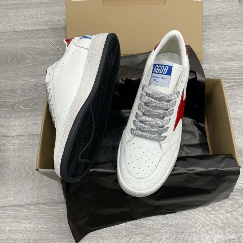 2024 Unisex GGDB White Red Leather Sneakers MJ00260