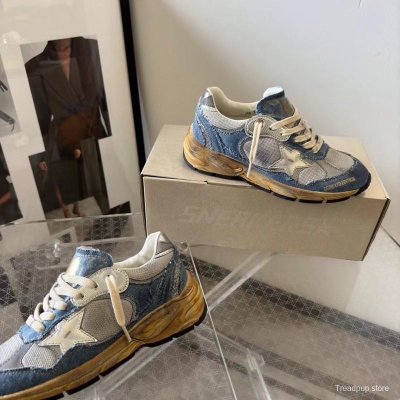 2024 Unisex GGDB Grey Blue Mesh Suede Sneakers