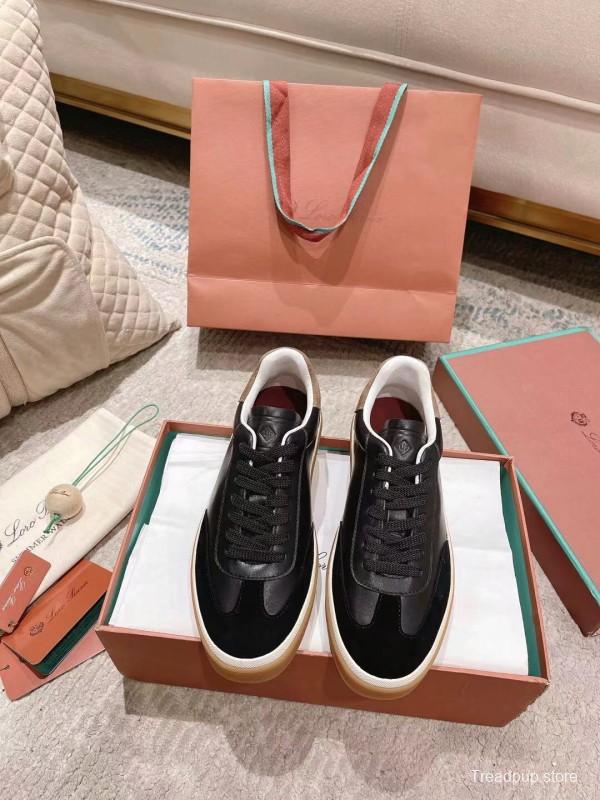 2025 Unisex Le Parmentier Black Suede Leather Sneakers Top Version LY00320(F)/LY00330(M)