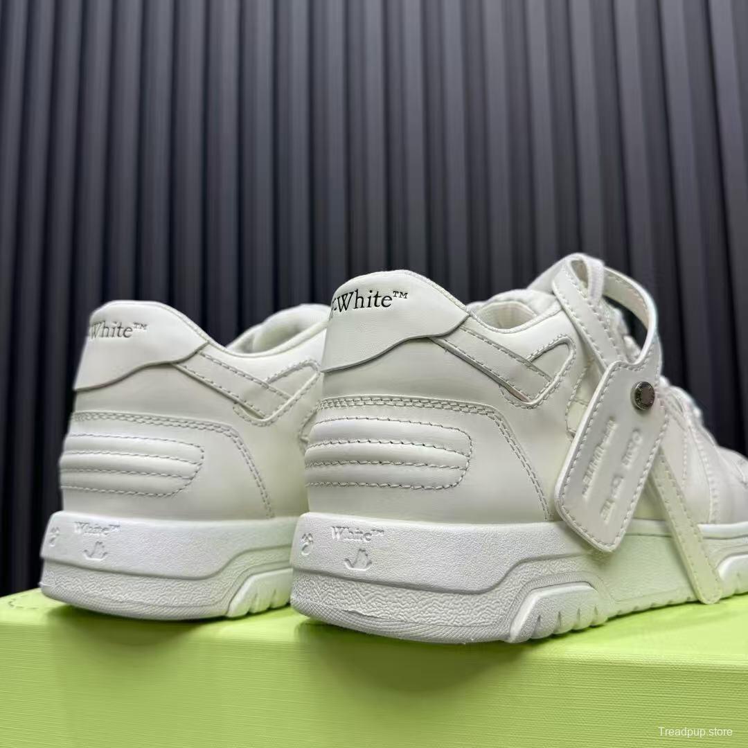 2025 Unisex Off-White White Leather Sneakers KFY00320