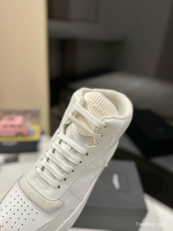 2024 Men Yves Saint Laurent white leather high top sneakers MJ00390