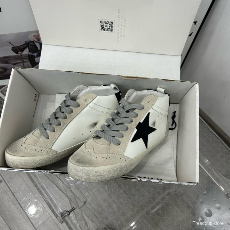 2024 Unisex GGDB White Black Leather Suede High Top Sneakers MJ00300