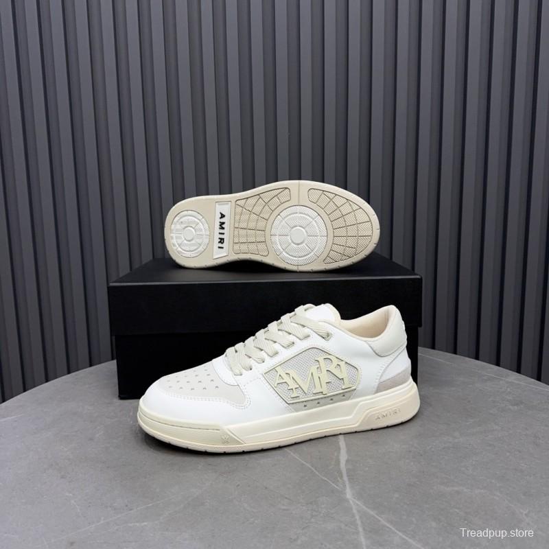 2025 Unisex Amiri White Leather Sneakers MJ00360