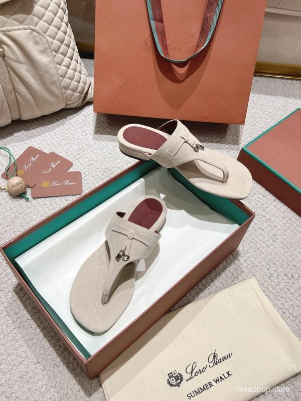 2025 LP Beige Suede Slippers LY00250