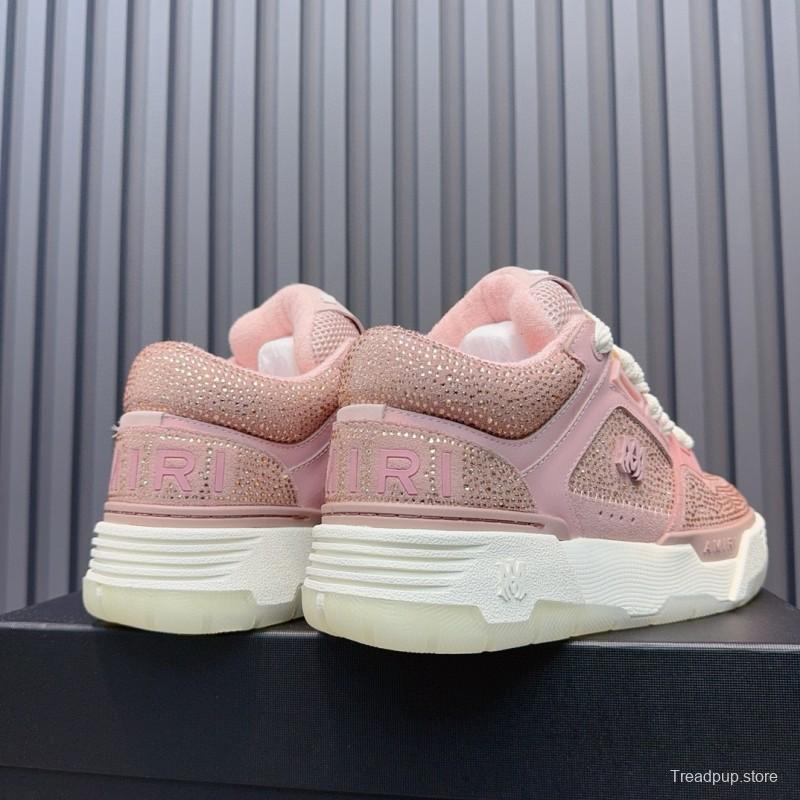 2024 Women Amiri pink mesh leather sneakers MJ00410