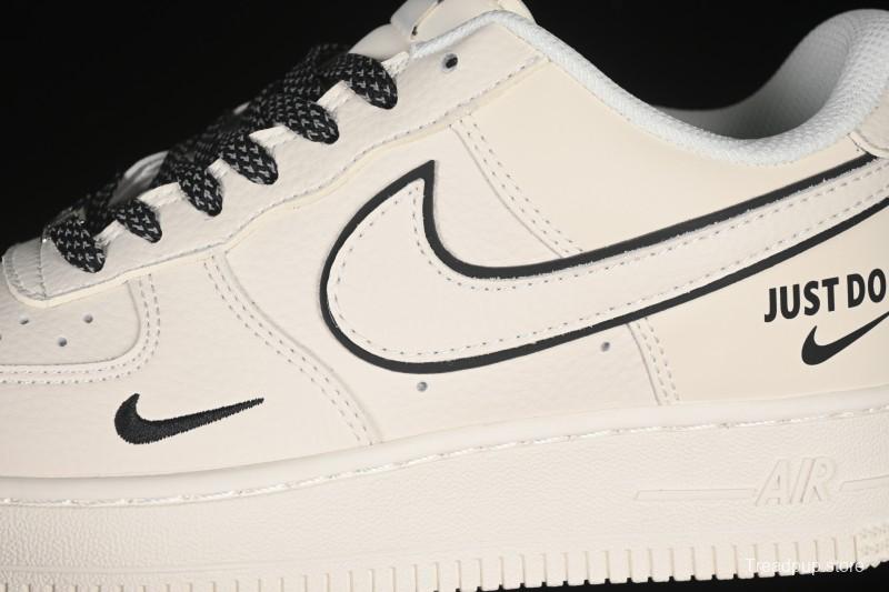 Nike Air Force 1 '07 Low Just Do It Gray Blue Denim Casual Sneakers - CS5288-012