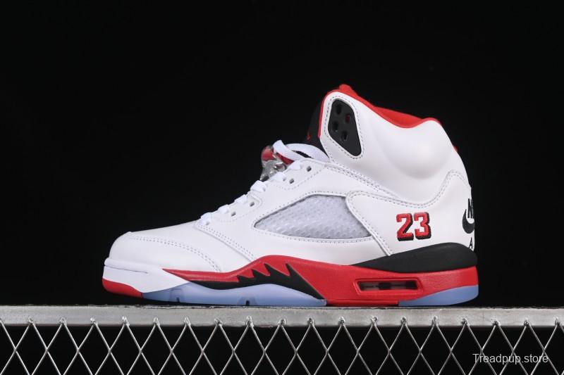 Nike Air Jordan 5 Retro Fire Red Black Tongue Basketball Shoes - HQ7978-101