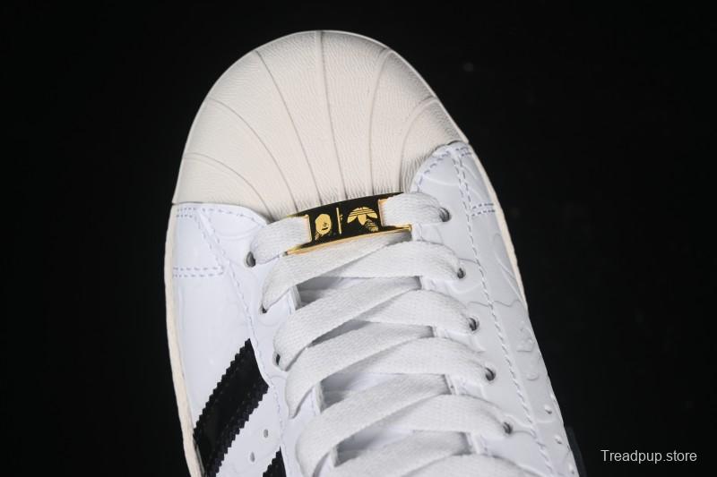 Adidas Bape Superstar Casual Sneakers with Shell Toe Design - JR2701