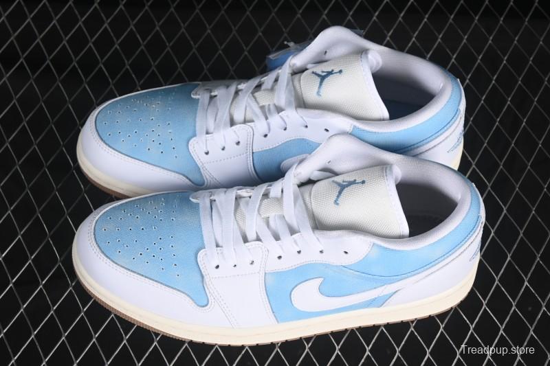 Nike Air Jordan 1 Low Worn Blue Denim Casual Sneakers - HQ2004-400