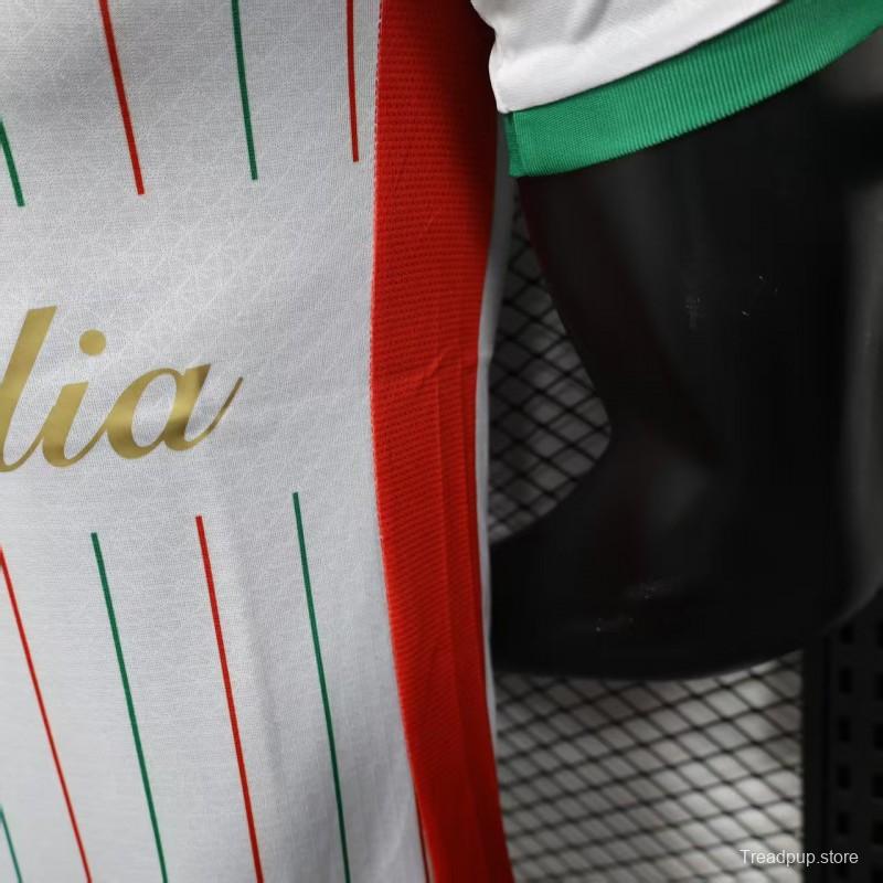 Player Version 2025 Palestina White with Red and Green Pinstripe Jersey