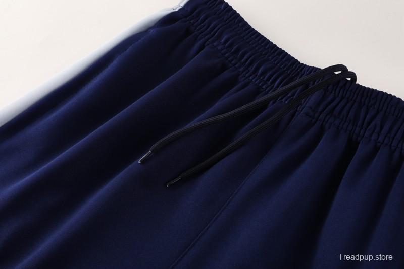 2025 Nike Grey/Navy Full Hoodie Zipper Jacket +Long Pants