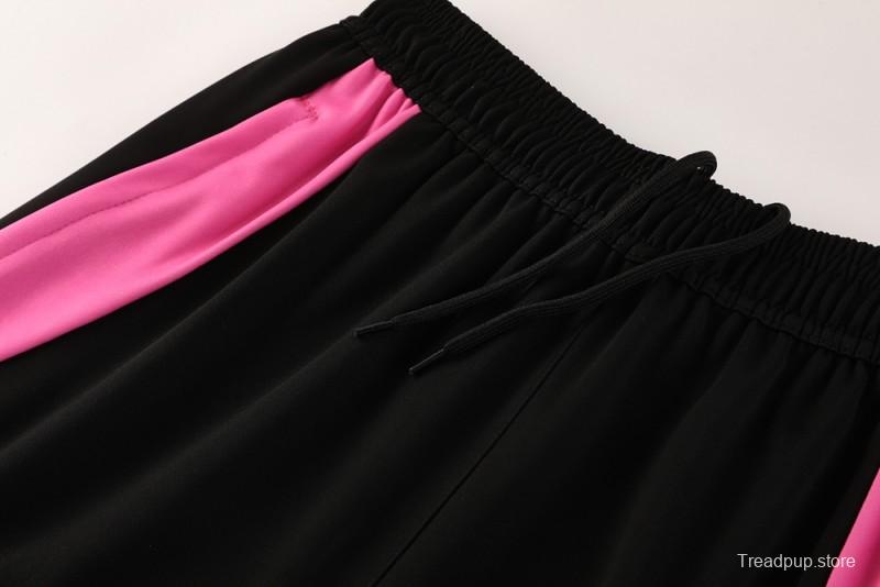 2025 Adidas Orange & Black with Leopard Print Pattern Half Zipper Jacket +Long Pants