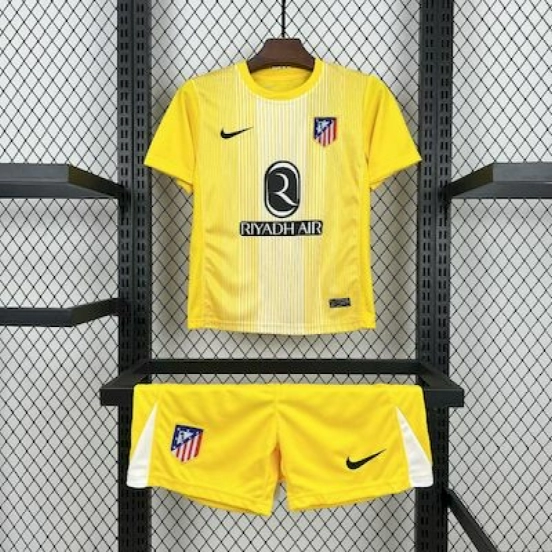 2025/26 Kids Atletico Madrid Yellow Goalkeeper Jersey
