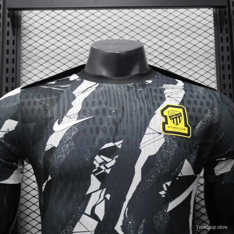 Player Version 25/26 FC 
Al-Ittihad Black with Abstract Camouflage Pattern Jersey