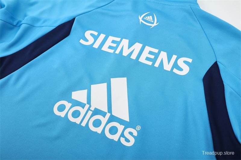 Retro 05/06 Real Madrid Light Blue Half Zipper Jacket