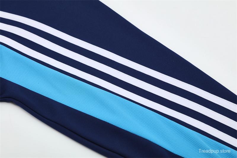 Retro 03/04 Real Madrid Royal Blue Half Zipper Jacket