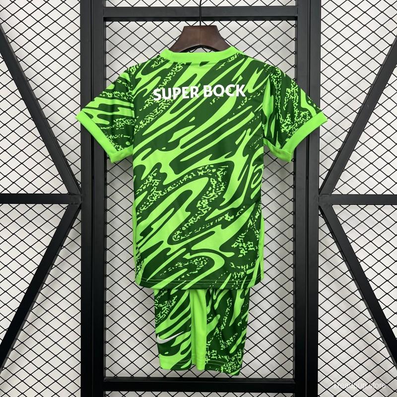 25/26 Kids Sporting Lisbon Goalkeeper Green Jersey