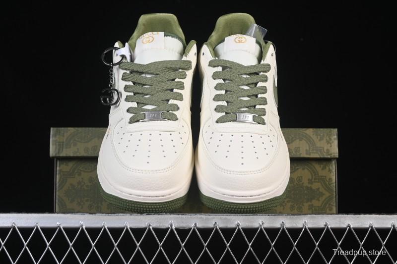 Nike Air Force 1'07 Low Gucci Collaboration Military Green Multi-Color Low-Top Casual Sneakers - XX3168-211