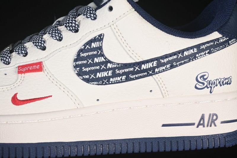 Nike Air Force 1'07 Low Collaboration Beige Camouflage Red Blue Hook Casual Skate Shoes - XD2588-609