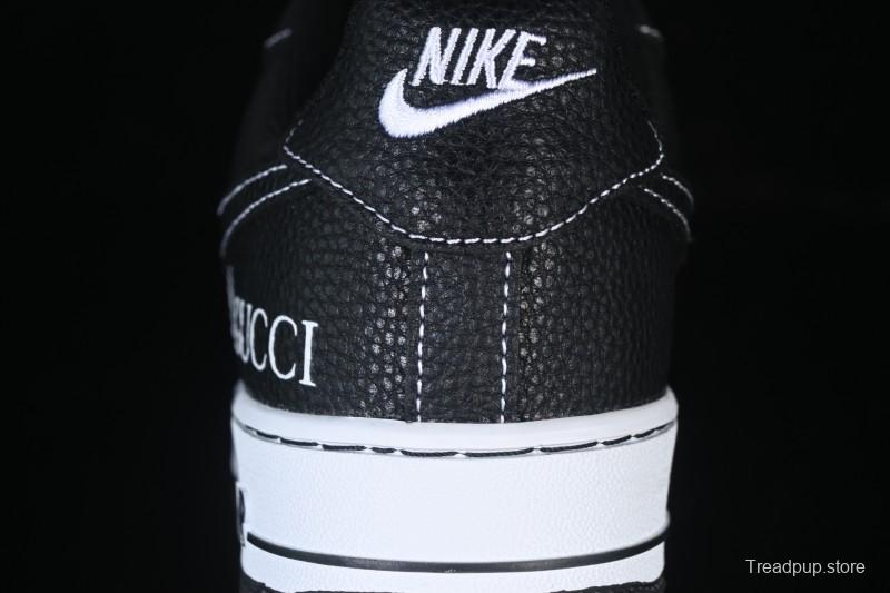 Nike Air Force 1 '07 Low Gucci Collaboration Litchi Grain Print Casual Sneakers - AH8462-002