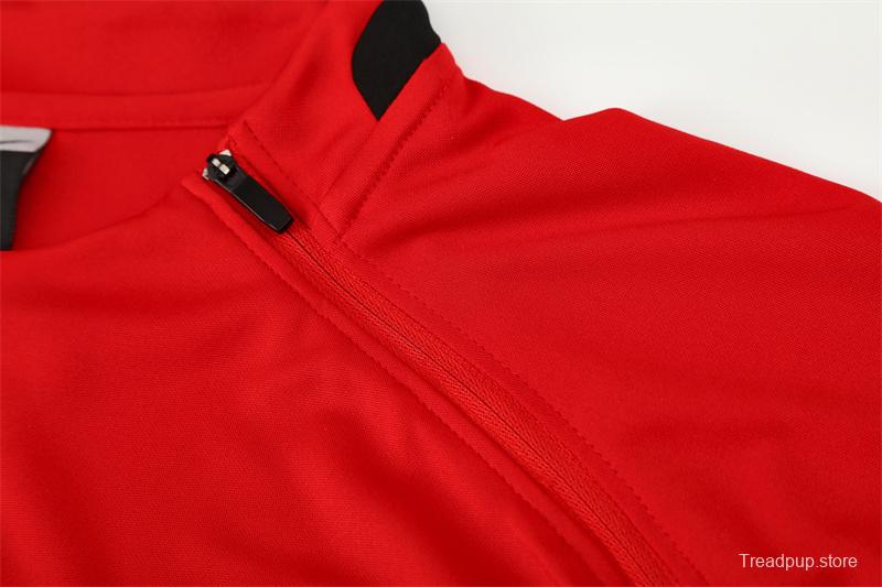 Retro 02/03 Manchester United Red Half Zipper Jacket