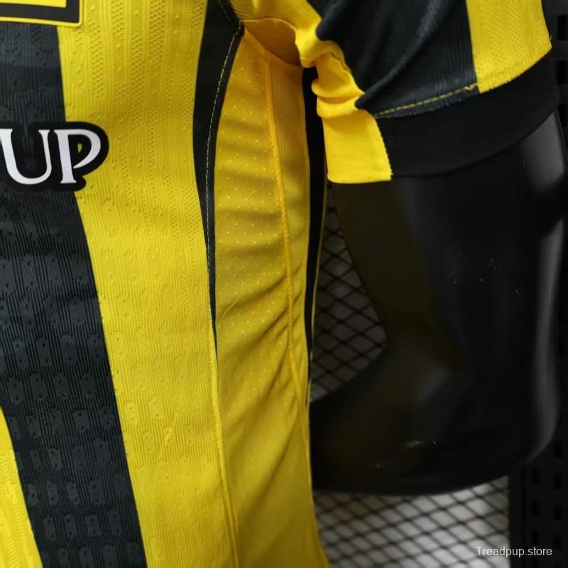 Player Version 25/26 Al Ittihad Home Jersey With New Sponsor