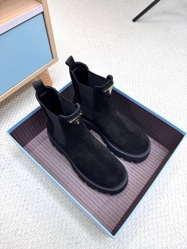 Prada 2025 SS Platform Ankle Boots - LY0340