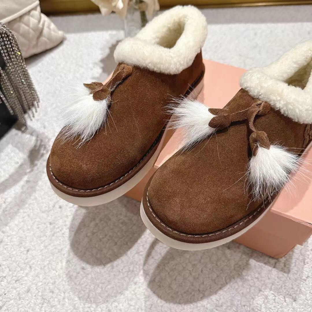 MIU MIU 2025 SS Korean Style Popular Small Potato Snow Boots Upgraded Version - LY00290
