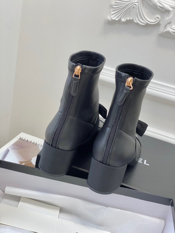 Chanel 2025/SS Autumn Winter Bow Mary Jane Ankle Boots - LY00320