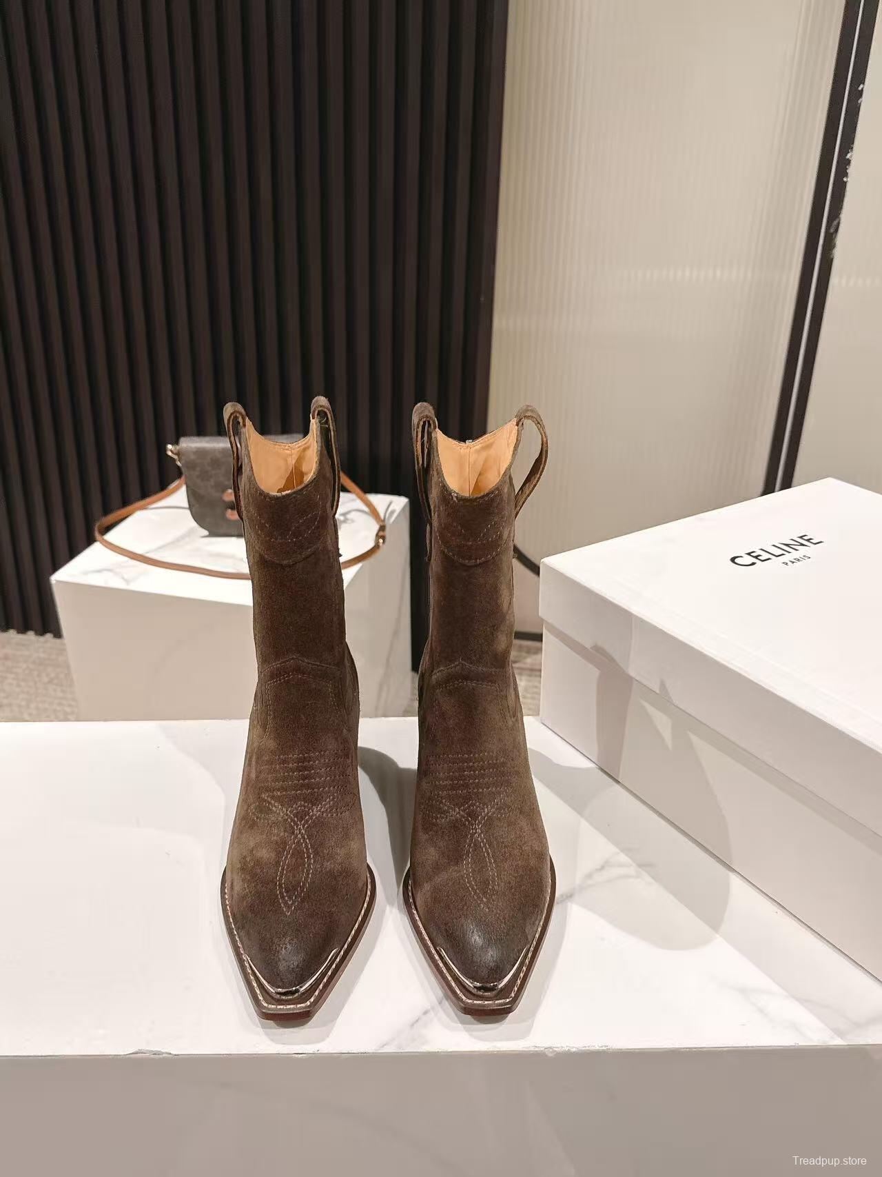 CELINE 2025 SS Fashion Boots with Arch of Triumph Logo - LY00440